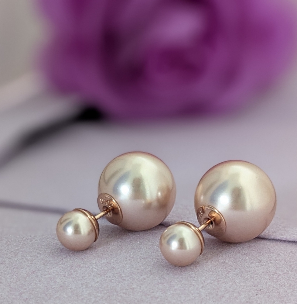 Dior Pink Pearl Earrings